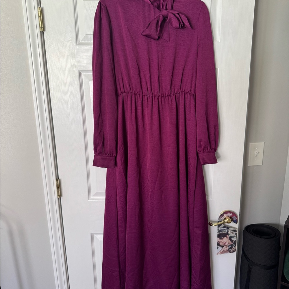 JustFab Long Sleeve Dress in Rich Purple